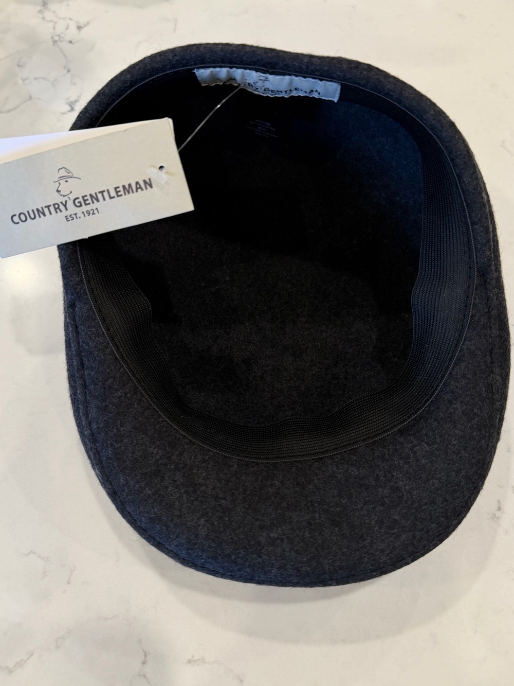 Country Gentlemen Charcoal Men’s Wool Flat Cap - Classic Headwear